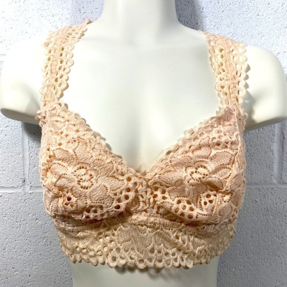Aerie light peach coloured lace bralette?